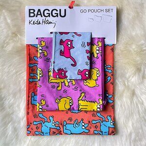 NWT Baggu Go Pouch Set - Keith Haring Pets
